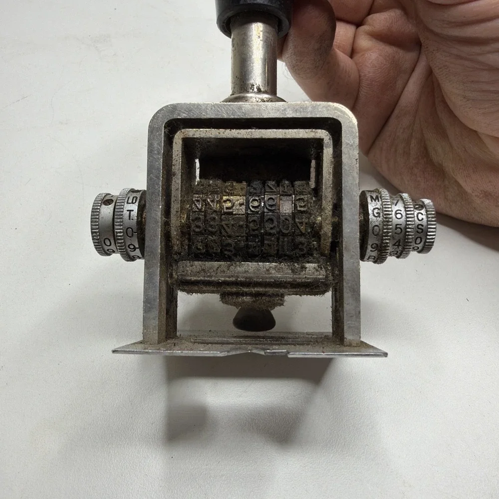 HOMS Model 187S Numbering Machine Patent 3064565 Adjustable Wheels Working